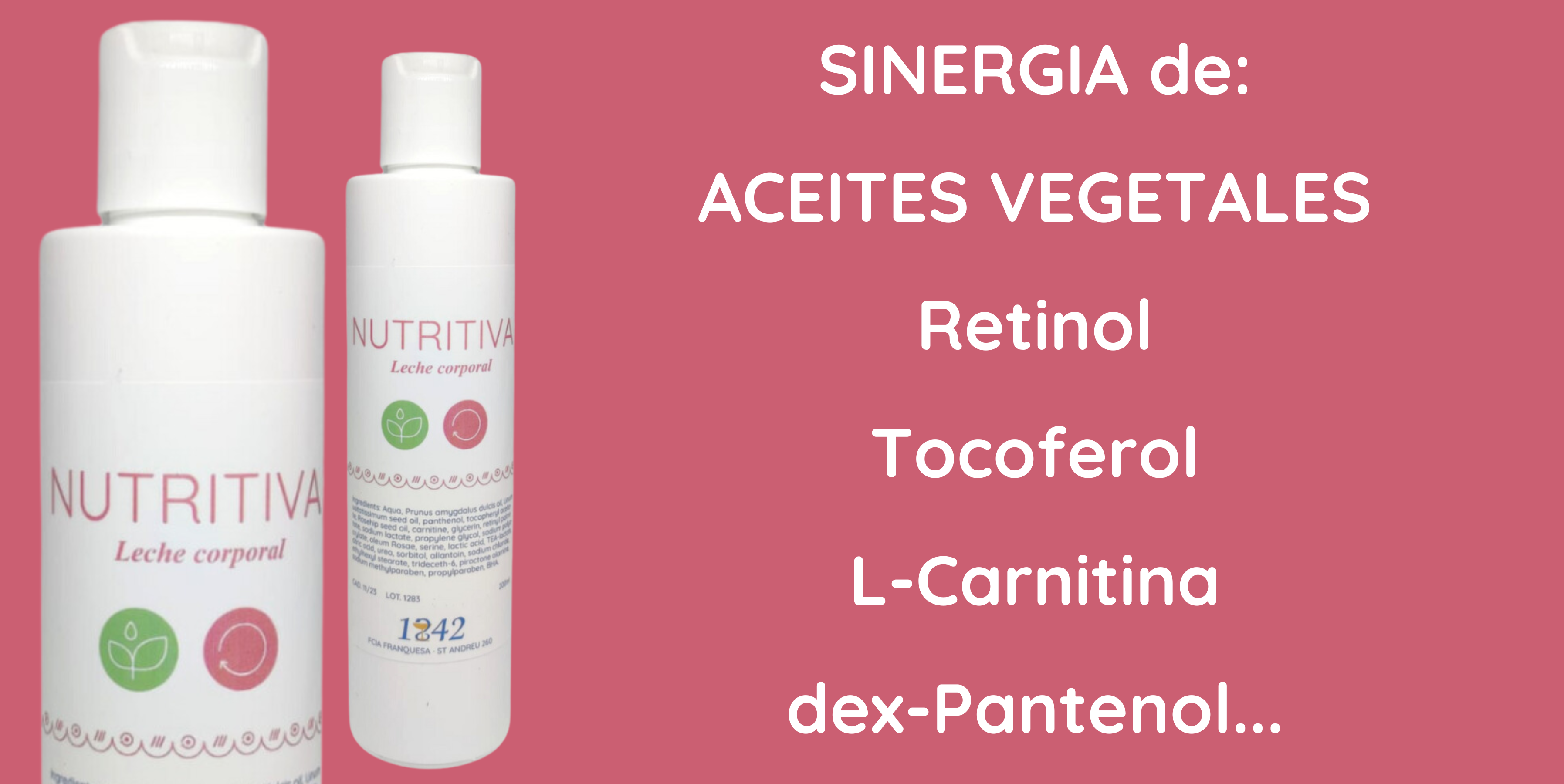 Leche corporal nutritiva 1842 para regenerar grandes extensiones de piel con psoriasis, dermatitis atópica.