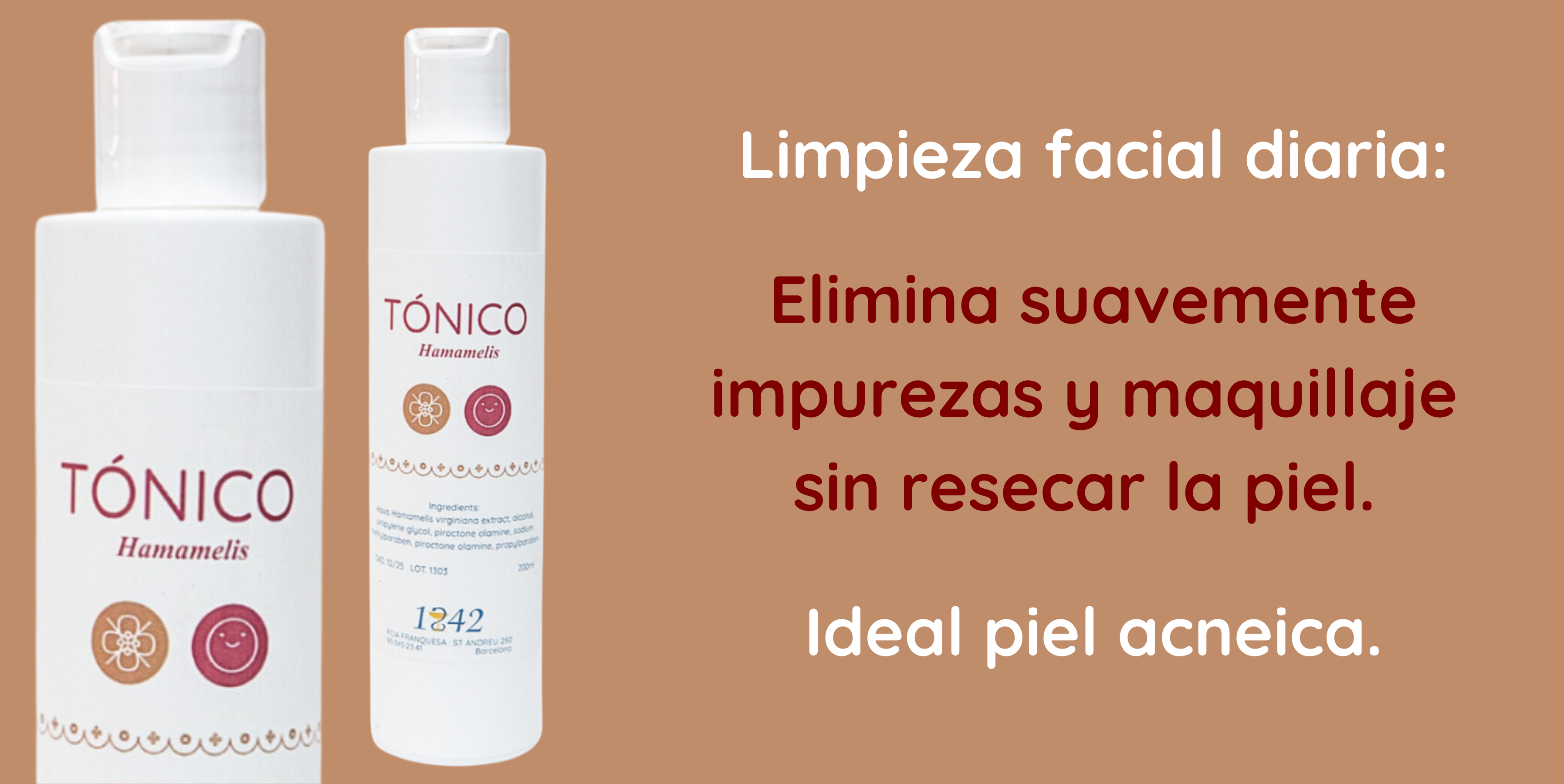 Limpieza facial diaria: Elimina suavemente impurezas y maquillaje sin resecar la piel. Ideal piel acneica.