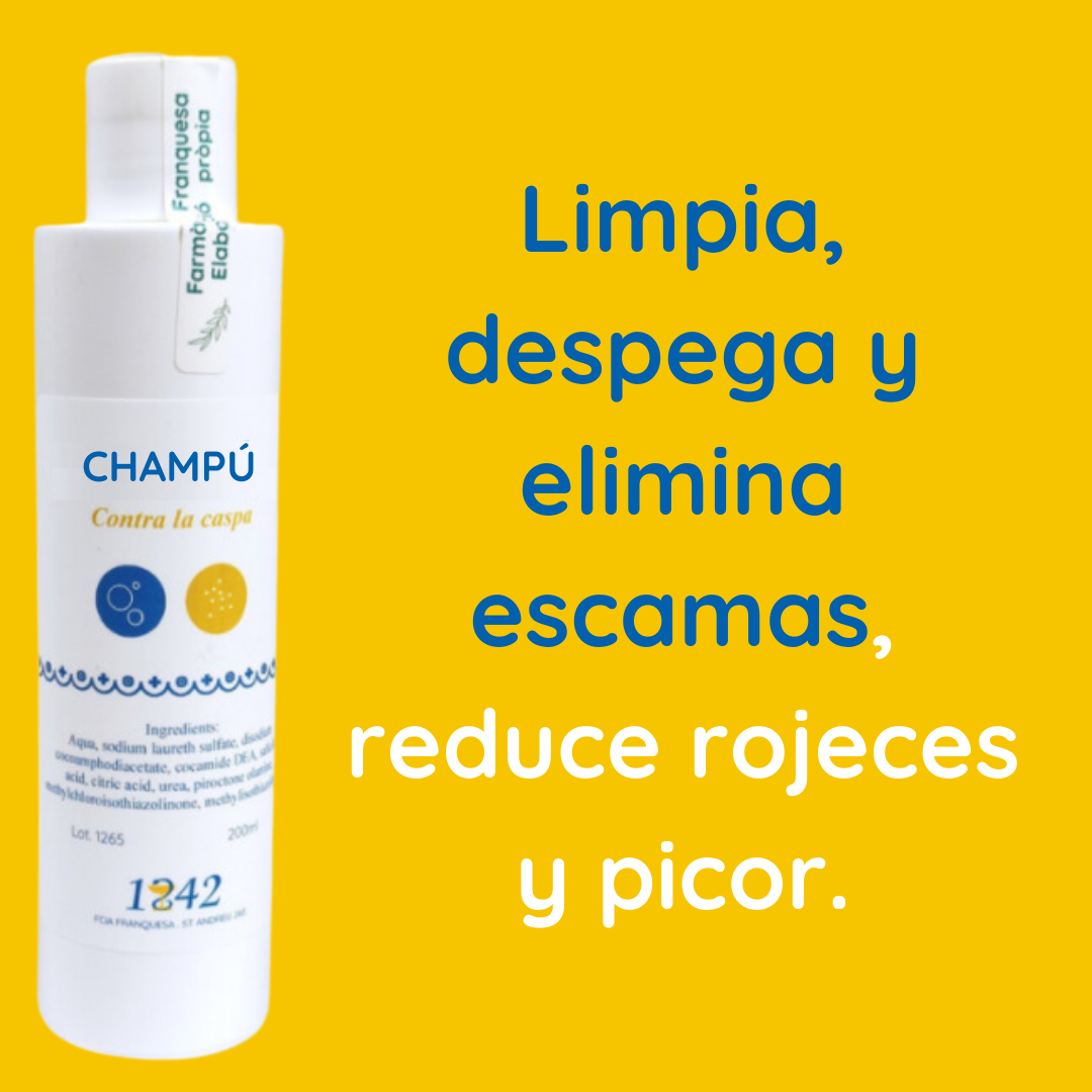 Limpia despega y elimina escamas, reduce rojeces y picor.