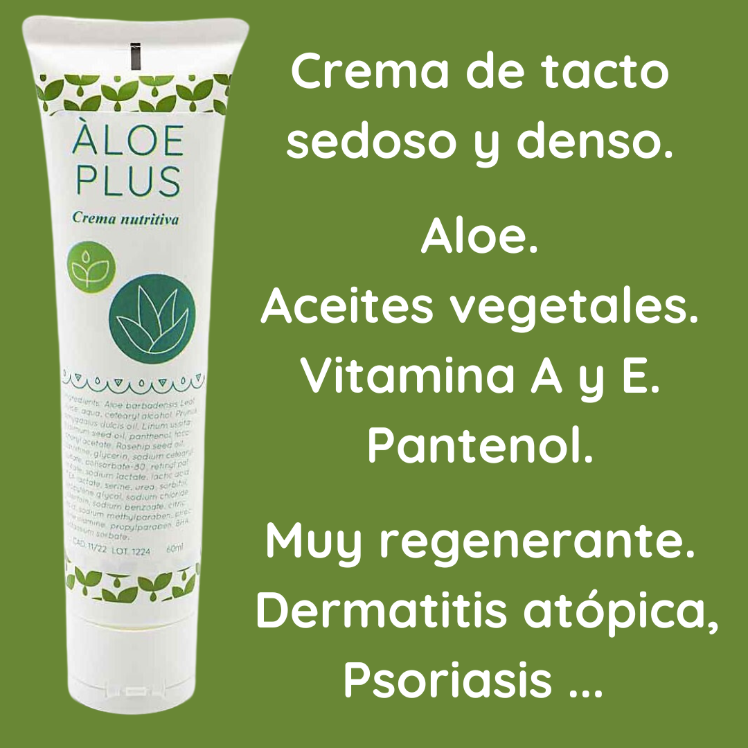 Crema nutritiva áloe plus 1842 muy regenerante para dermatitis atópica y psoriasis en brotes locales e intensos.