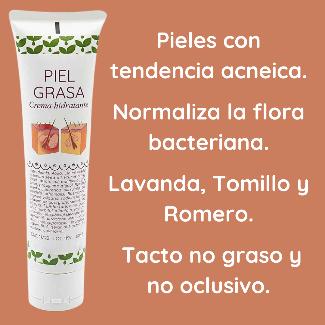 Crema hidratante piel grasa 1842,Lavanda, Tomillo y Romero para tratar el acné.