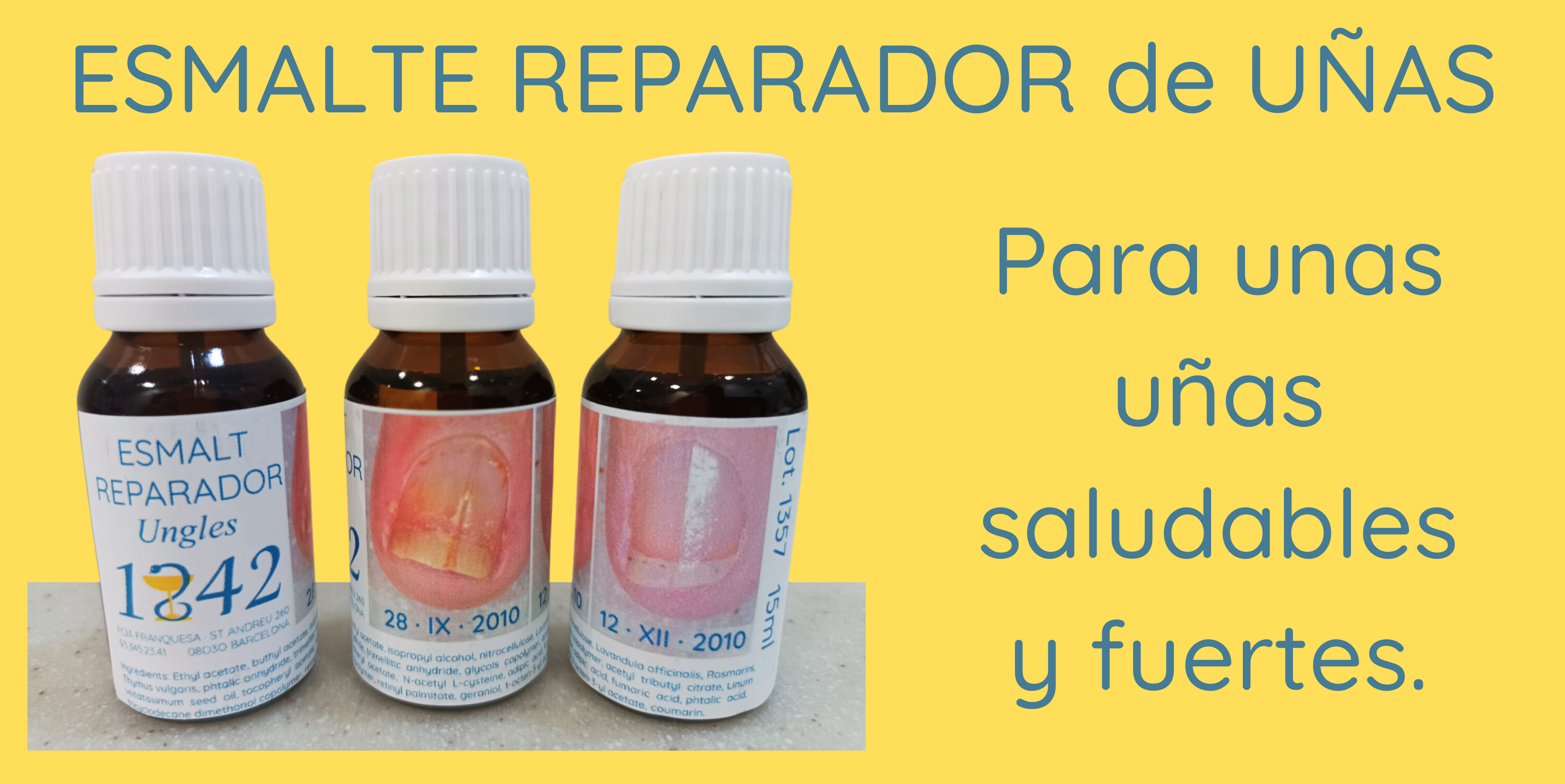 Esmalte reparador de uñas 1842, para unas uñas saludables y fuertes.